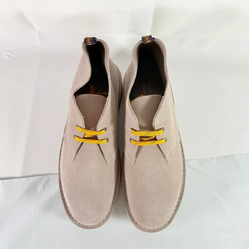 Clarks‎ Bushacre 3 Men's Stone Suede Chukka Desert Boots Size 11 M